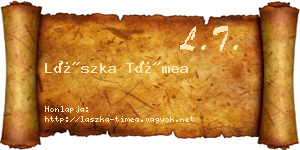 Lászka Tímea névjegykártya